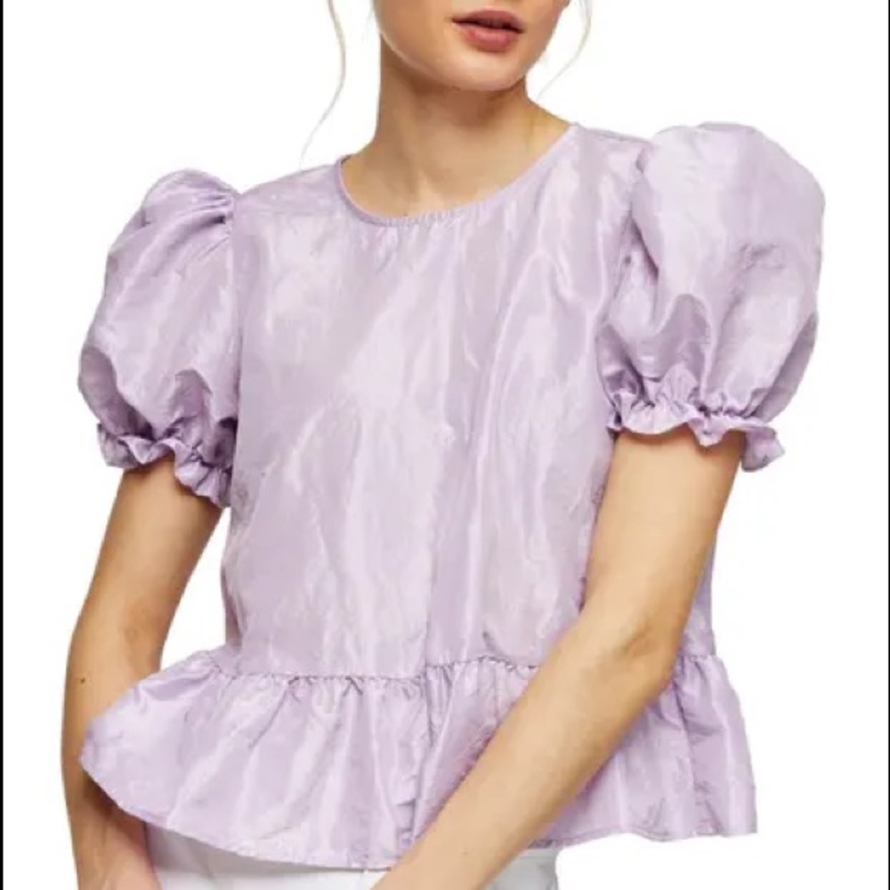 TOPSHOP BOW BACK TAFFETA BLOUSE NWT